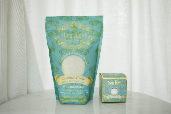 Mom Bomb Coconut Lime Bundle 7oz Bath Bomb Shower Steamer plus 3lb Bath Soak Online now - Image 4