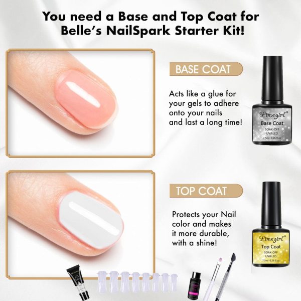 Belle s NailSpark™ Polygel Easy Nail Kit with Base + Top Coat Bundle Online