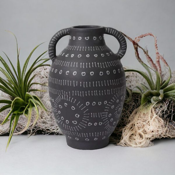 Zya Charcoal Vase Supply