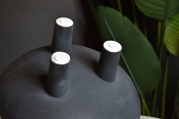 Black Triple Footed Pedestal Bowl Cheap - Image 4