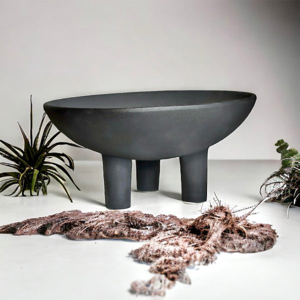 Black Triple Footed Pedestal Bowl Cheap
