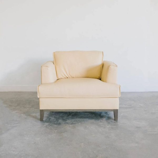 Bailee Cream Leather Chair Online Hot Sale - Image 3