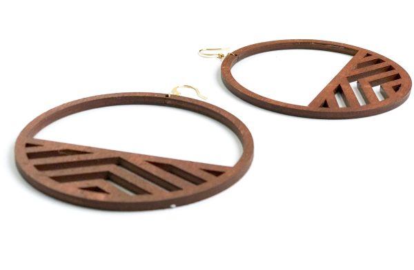 Wood R.O. Hoop Earrings - Large Online Hot Sale - Image 5