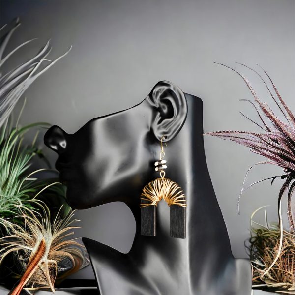 Gold Wire Wrapped Arch Earrings Online Hot Sale - Image 5