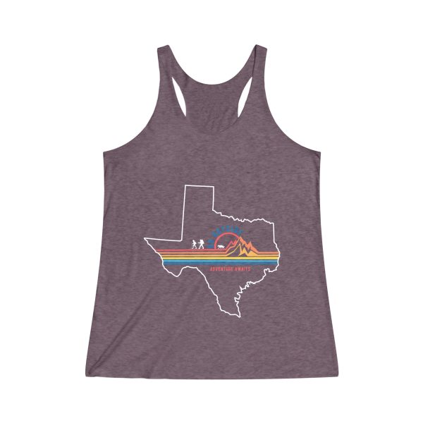 Texas Adventure Awaits Women s Tri-Blend Racerback Tank Online now - Image 5