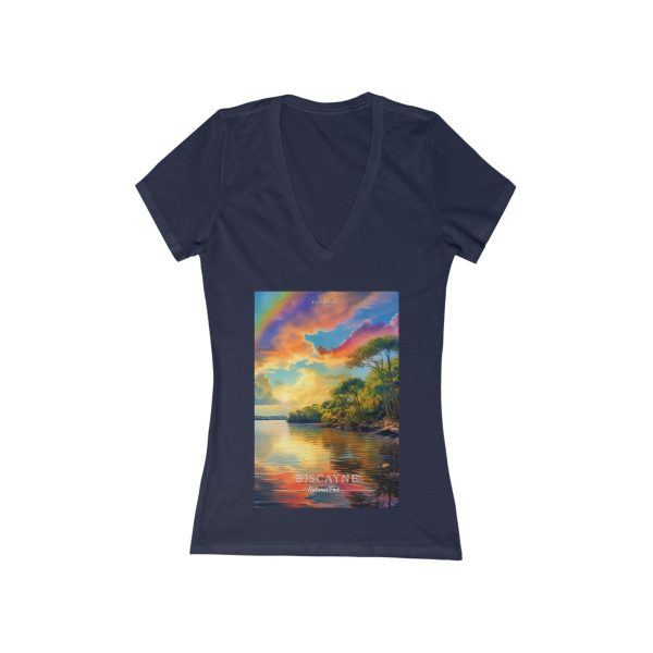 Women s Deep V-Neck T-Shirt - Biscayne National Park Cheap - Image 3