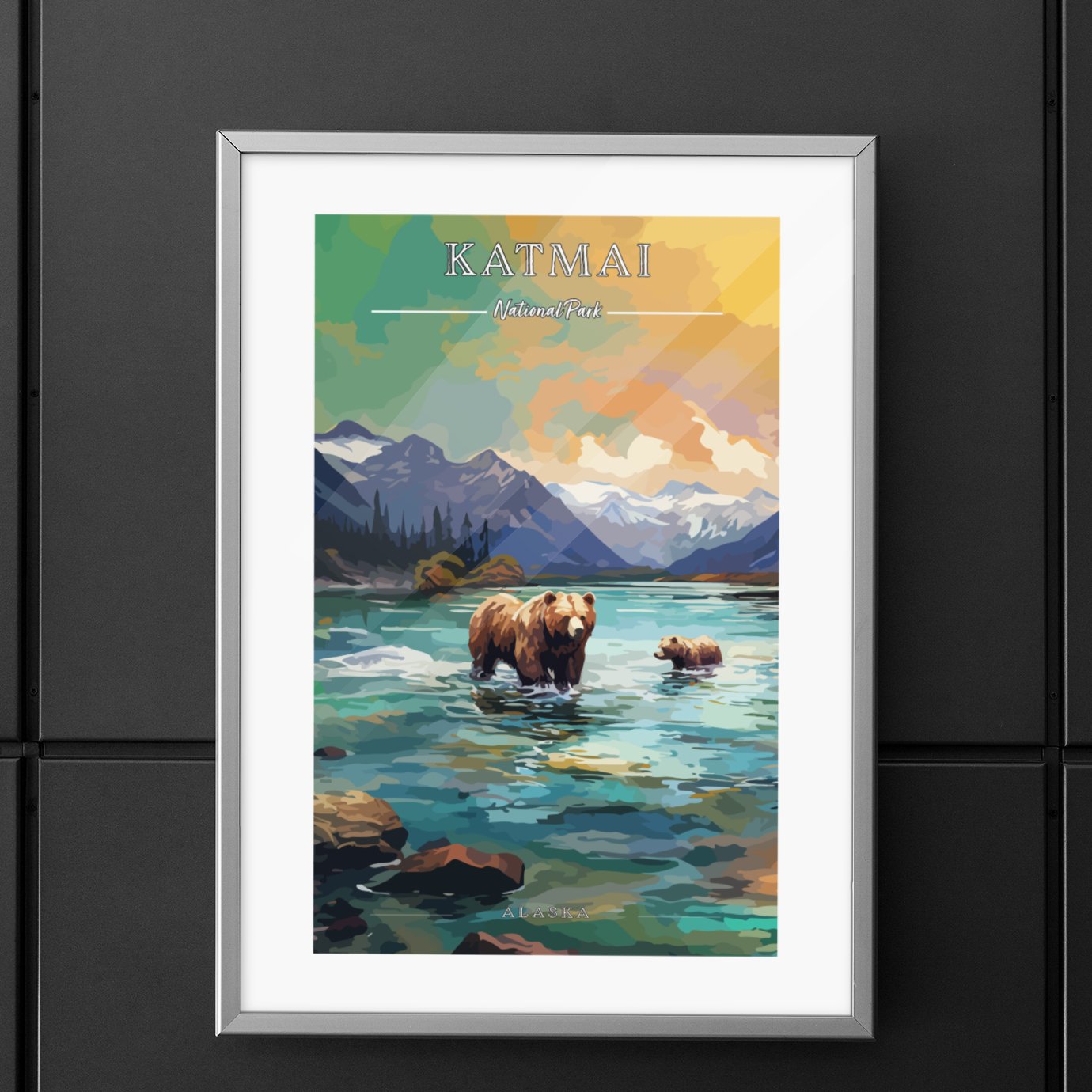 Katmai National Park Commemorative Poster: A Pop Art Tribute Online Hot Sale
