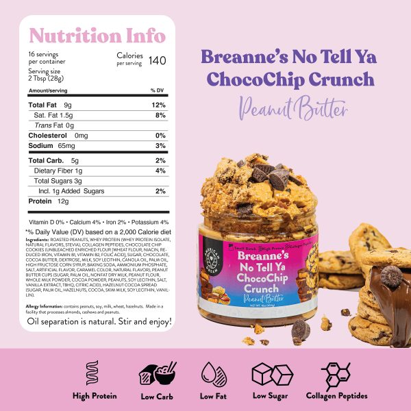 Breanne’s No Tell Ya ChocoChip Crunch Peanut Butter For Cheap - Image 3