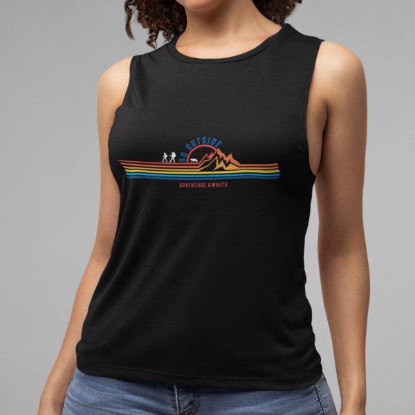 Light and Airy Muscle Tee - Adventure Awaits Online now
