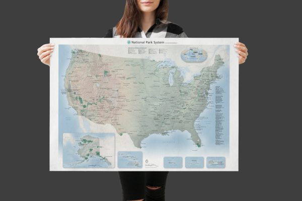 United States Memory Adventure Book + 24x36 National Park Detailed Map Poster Combo Online Hot Sale - Image 2