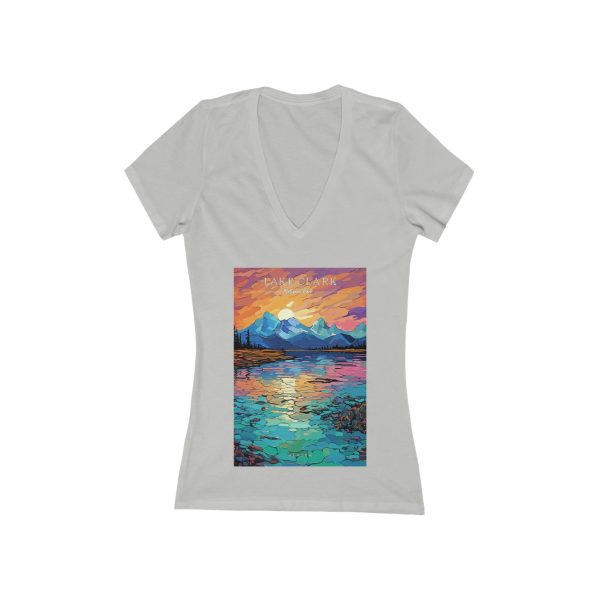 Women s Deep V-Neck T-Shirt - Lake Clark National Park Cheap - Image 2