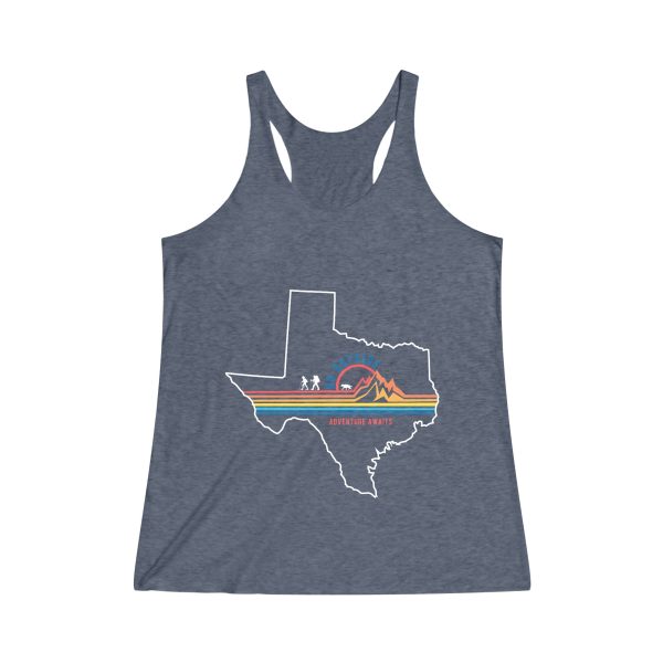 Texas Adventure Awaits Women s Tri-Blend Racerback Tank Online now - Image 3