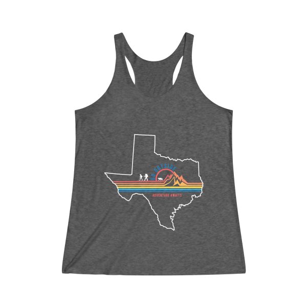 Texas Adventure Awaits Women s Tri-Blend Racerback Tank Online now