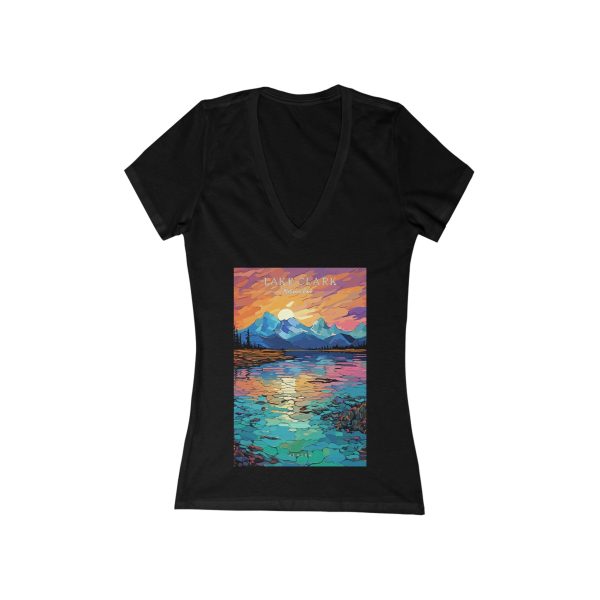 Women s Deep V-Neck T-Shirt - Lake Clark National Park Cheap - Image 3
