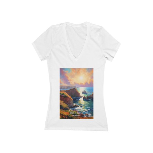 Women s Deep V-Neck T-Shirt - Channel Islands National Park Fashion - Image 4