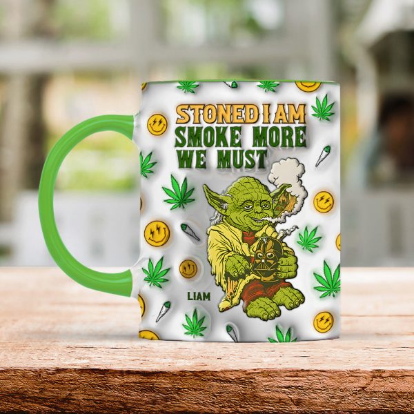 Personalized Gifts For Stoner White Mug, Green Animal Smoke Weed 04napu200724 Hot on Sale